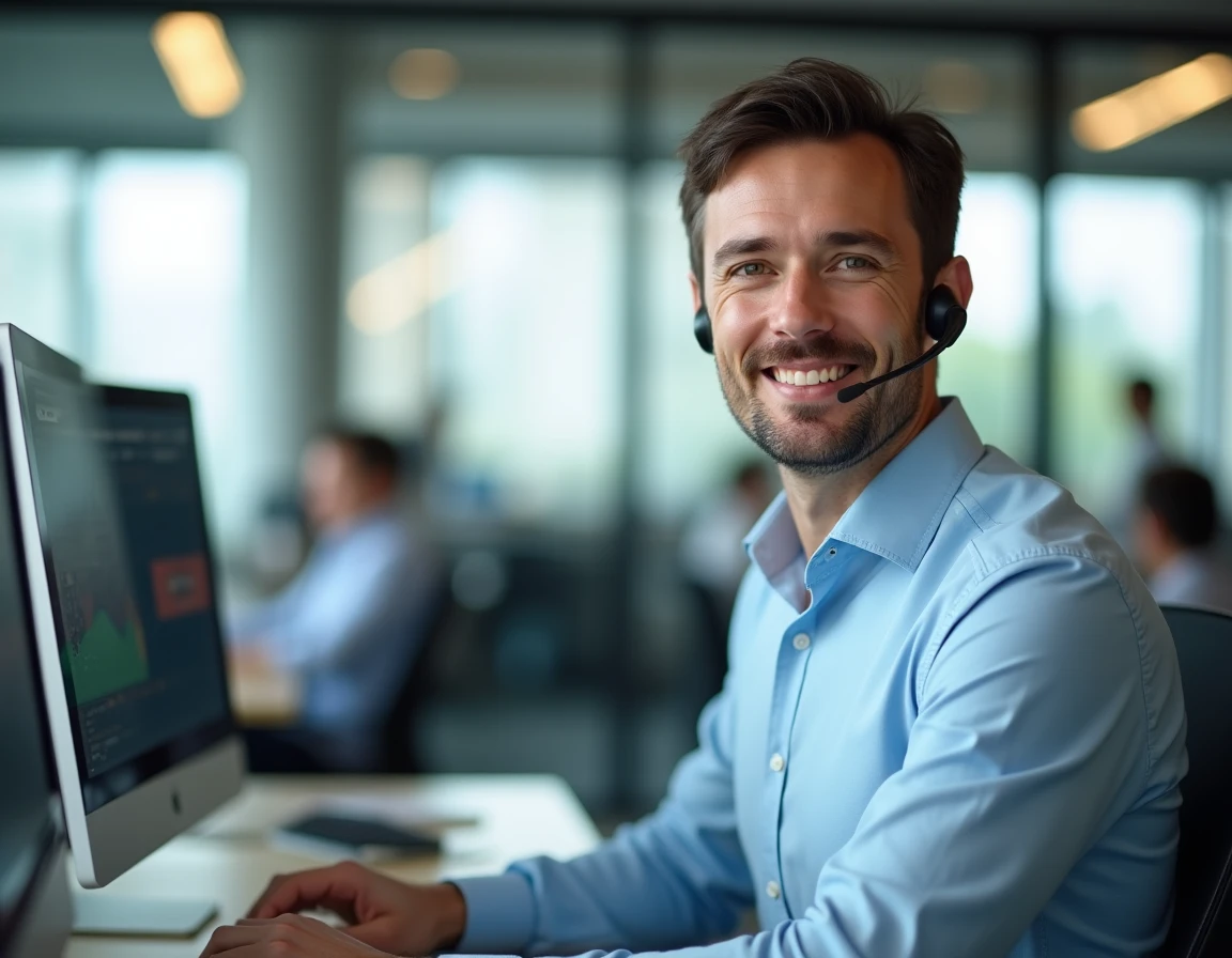 Conseiller en agence de voyage travaillant sur une plateforme de gestion de locations de vacances en 2026