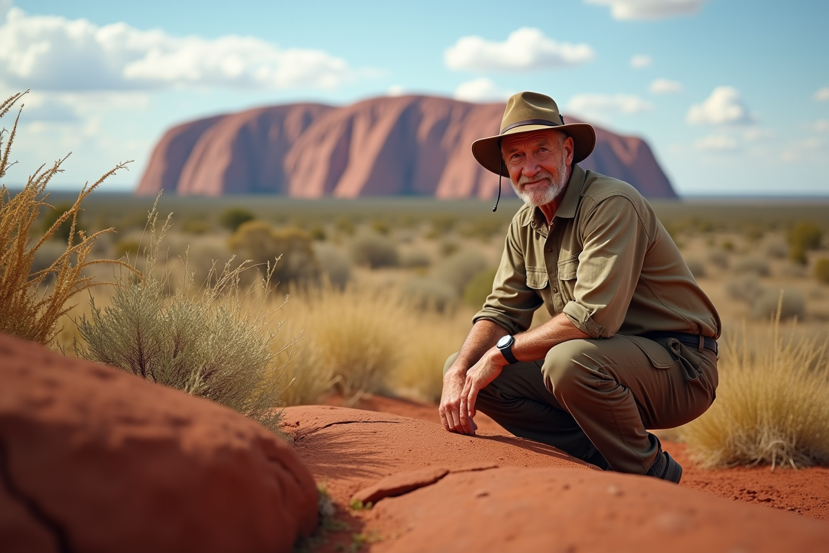 Homme australien près d